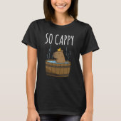Capybara Rodent Dont Worry Capy Retro Sunset Vinta T-Shirt (Vorderseite)