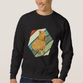 Capybara  Rodent Hexa Capybara Retro  Capybara Sweatshirt (Vorderseite)
