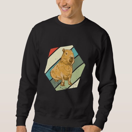 Capybara  Rodent Hexa Capybara Retro  Capybara Sweatshirt (Vorderseite)