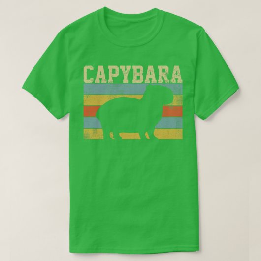Capybara Rodent Retro Vintag 2 T-Shirt (Design vorne)