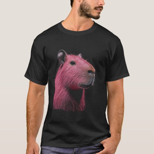 Capybara Rosa T-Shirt (Vorderseite)