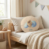 Capybara Round Pillow – for Little Capybara Fans Rundes Kissen