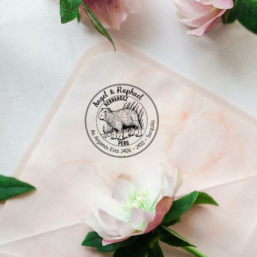 Capybara-Rücksendeadresse Gummistempel