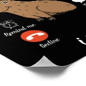Capybara ruft Capibara-Nagetiertier Lover Poster (Ecke)