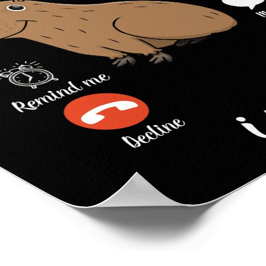 Capybara ruft Capibara-Nagetiertier Lover Poster (Ecke)