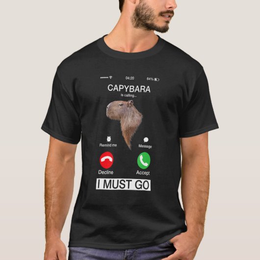 Capybara ruft den Spaß von Capibara-Nagern T-Shirt (Vorderseite)