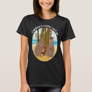 Capybara ruft Funny Capibara Rodent Animal L T-Shirt