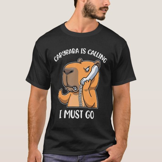 Capybara Ruft T-Shirt (Vorderseite)
