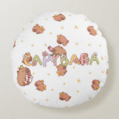 Capybara Rundes Kissen (Vorderseite)