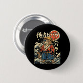 Capybara Samurai Katze japanische Ästhetik Ukiyo-e Button (Vorne & Hinten)