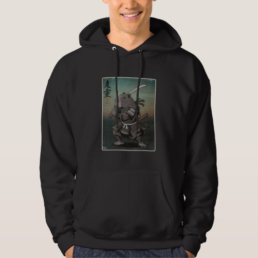 Capybara Samurai Krieger Marital Künste Japanische Hoodie (Vorderseite)
