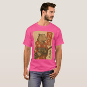 Capybara Samurai Retro T-Shirt (Vorne ganz)