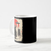 Capybara Samurai Retro Ufo Japanese Warrior Tenshu Kaffeetasse (Vorderseite Links)