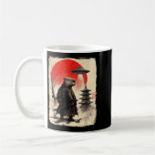 Capybara Samurai Retro Ufo Japanese Warrior Tenshu Kaffeetasse (Links)