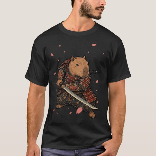 Capybara Samurai x2 T-Shirt (Vorderseite)