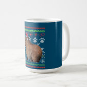 Capybara Santa Claus Ugly Weihnachtskraut Holida Kaffeetasse (VorderseiteRechts)