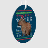 Capybara Santa Claus Ugly Weihnachtskraut Holida Ornament (Vorderseite)