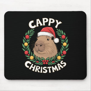 Capybara Santa Clause Weihnachten Funny Cappy Chri Mousepad
