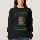 Capybara Santa Ugly Weihnachts Weihnachtskraut Lie Sweatshirt (Vorderseite)
