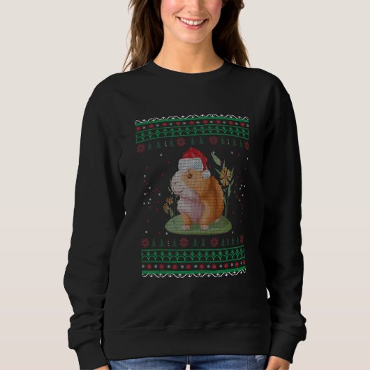 Capybara Santa Ugly Weihnachts Weihnachtskraut Lie Sweatshirt (Vorderseite)