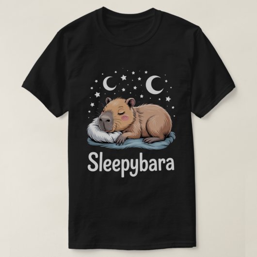 Capybara-Schlafanzug – Lustiger Sleepybara T-Shirt (Design vorne)