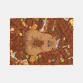 Capybara-Schokoladentraum Fleecedecke (Vorderseite (Horizontal))