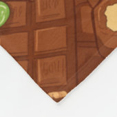 Capybara-Schokoladentraum Fleecedecke (Ecke)