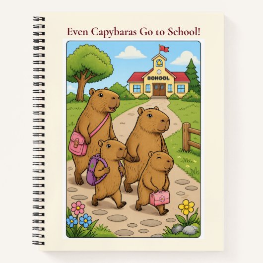 Capybara-Schulheft Notizblock (Vorderseite)