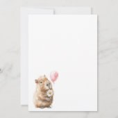 Capybara Second Birthday Invitation • Woodland Gir (Rückseite)