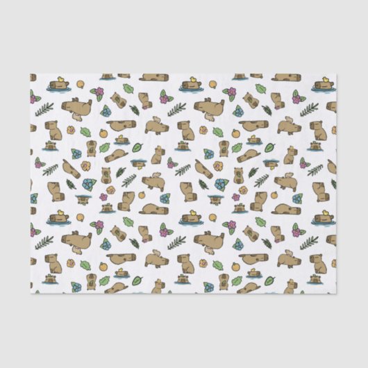 Capybara Seidenpapier (Vorderseite)