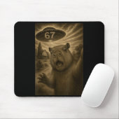 Capybara Selfie 67 Meme Six Seven Funny Ufo Mousepad (Mit Mouse)