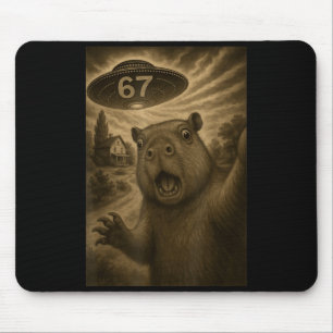 Capybara-Selfie 67 Meme Six Seven Lustiges Ufo Mousepad