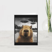 Capybara Selfie Funny Xmas Animal Graphic Capybara Karte (Vorderseite)