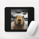 Capybara Selfie Funny Xmas Animal Graphic Capybara Mousepad (Mit Mouse)