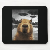Capybara Selfie Funny Xmas Animal Graphic Capybara Mousepad (Vorne)