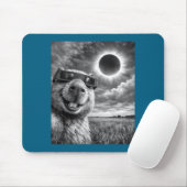 Capybara Selfie Lustiges Tier Sonnenfinsternis Gra Mousepad (Mit Mouse)