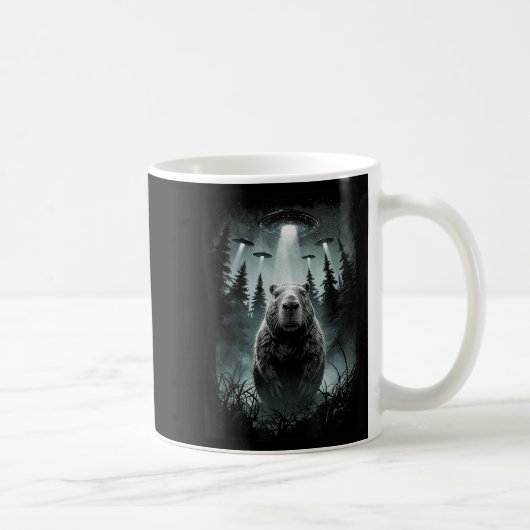 Capybara Selfie mit Alien Ufo Funny Capybara Gesch Kaffeetasse (Rechts)