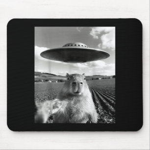 Capybara-Selfie mit UFO lustiges Capybara Capybara Mousepad