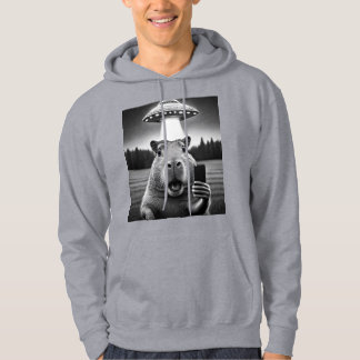 Capybara Selfie Ufo Invasion Funny Meme Männer Hoodie