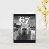Capybara Selfie With 67 Meme Capy Graphic For Men Karte (Gelbe Blume)