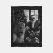 Capybara Selfie With Santa Funny Capybara For Men Fleecedecke (Vorderseite)