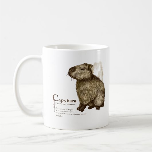 capybara - sepia kaffeetasse (Links)