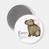 capybara - sepia magnet (Vorderseite/Rückseite)