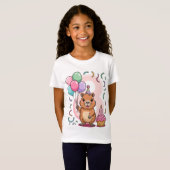 Capybara Shirt for Girls 8 Birthday Party Fun (Vorne ganz)