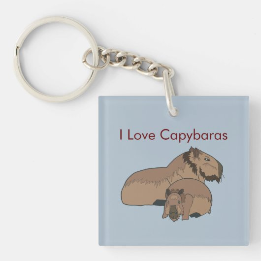 Capybara-Shirt Schlüsselanhänger (Vorderseite)