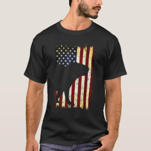 Capybara Silhouette American Flag 4. Juli T-Shirt