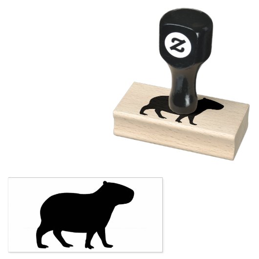 Capybara-Silhouette Gummistempel (Stempel)