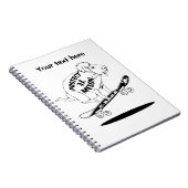 Capybara Skateboard Ollie Notizblock (Rechte Seite)