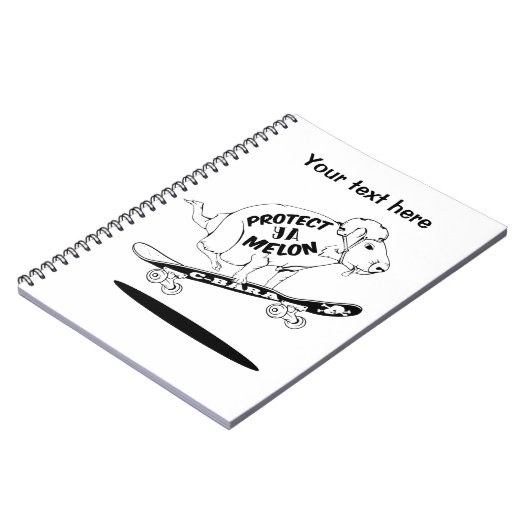 Capybara Skateboard Ollie Notizblock (Linke Seite)