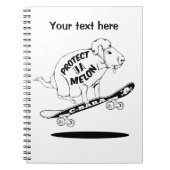 Capybara Skateboard Ollie Notizblock (Vorderseite)